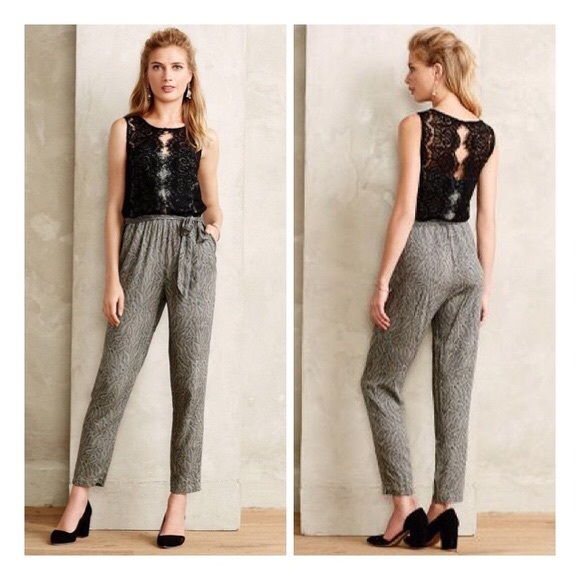 Anthropologie Pants - ANTHROPOLOGIE | Elevenses Lace Medley Jumpsuit